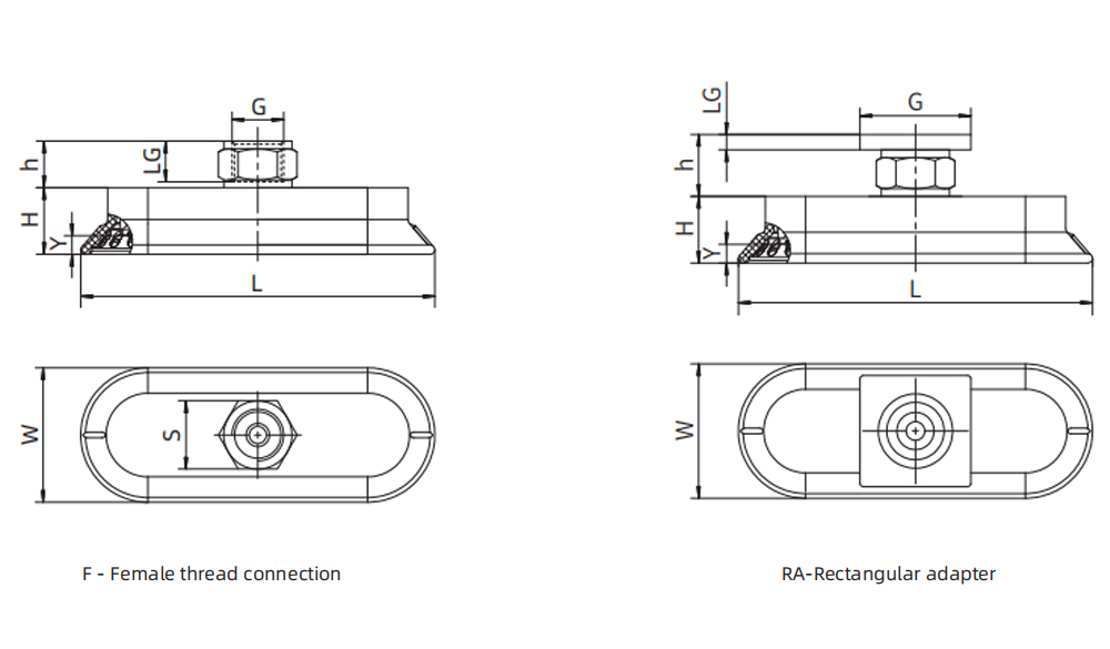 Oval Flat Suction Cup Speical for Metal Sheet