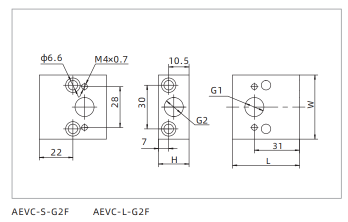 Dimensions Vacuum Generator With Fast Blow Off