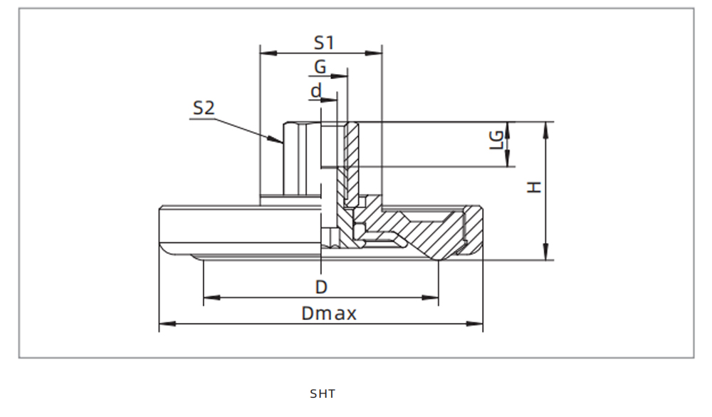 suction cups sht series dimensions