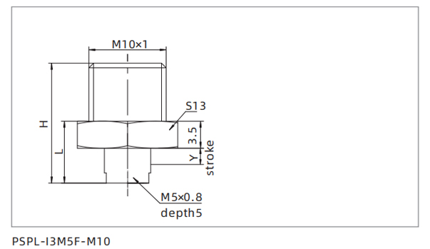 Dimensions Retractive Level Compensator PSPL-I3M5F-M10