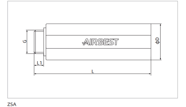 Dimensions ZSA Series Silencer